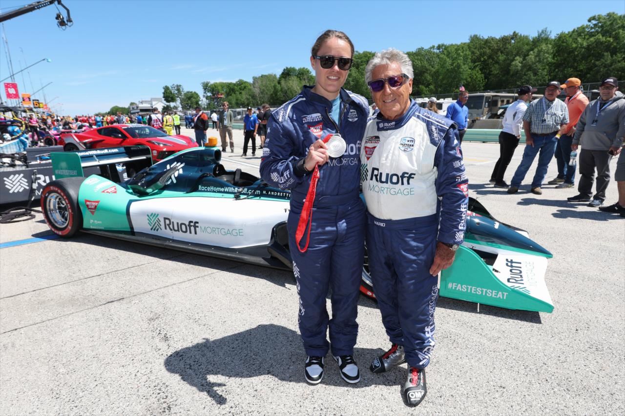 Alexandra Carpenter, USA Hockey, and Mario Andretti - Fastest Seat in Sports - Sonsio Grand Prix at Road America - By: Chris Owens -- Photo by: Chris Owens